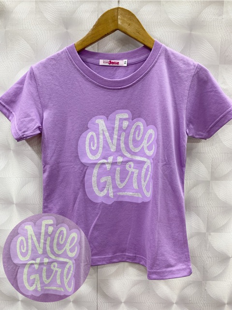 Kaos anak perempuan / pakaian anak kecil nice girl murah usia 3 tahun sampai 5 tahun