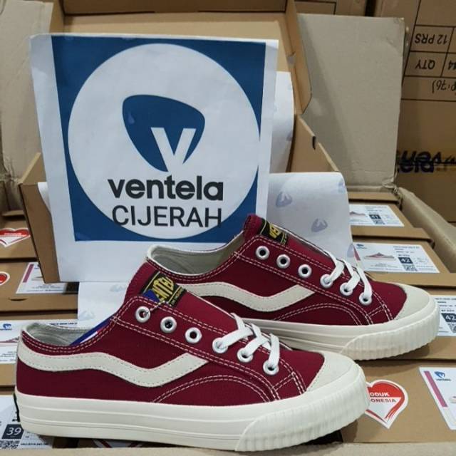 Ventela Public Suede Low Maroon