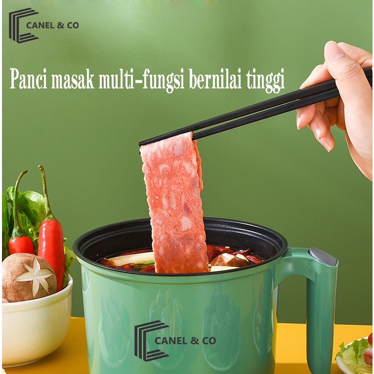 CANEL &amp; CO Panci Listrik 600 Watt Serbaguna Multifungsi Multifunctional Goreng Kukus Masak Electric Frying Pan Panci Listrik Lapisan Teflon / Rice Cooker Mini / Panci Set