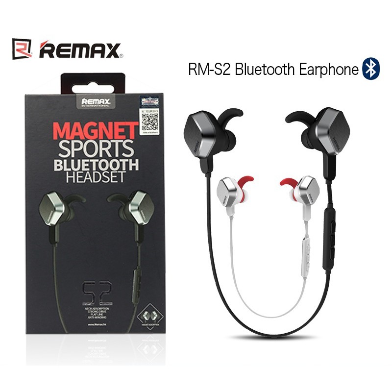 Remax Bluetooth 4.2 RM - S2 Sport Magnet Headset / Earphone Original