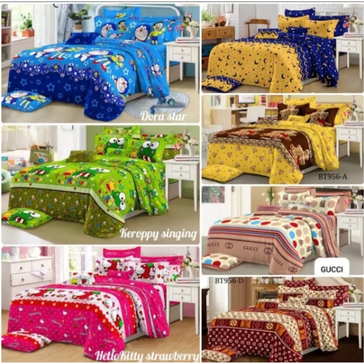 Sprei karakter ukuran no 1/sprei 180x200/sprei homemade murah