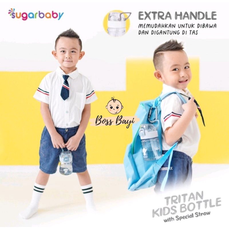 SUGAR BABY -  Tritan Kids Bottle 400ml /Botol Minum Anak Sugar Baby