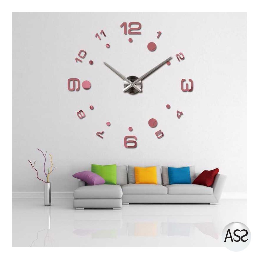 ASS Shop - Jam Dinding Besar DIY Giant Wall Clock Arcylic 100cm - DIY-204