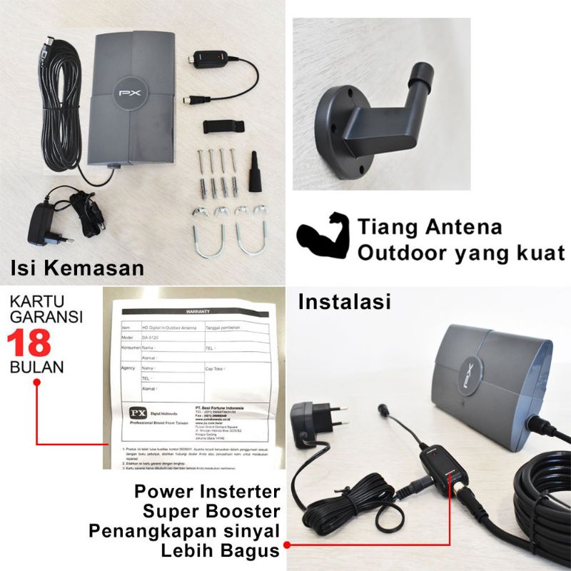 Antena TV digital px 5120/antena digital murah bagus/antena TV/bonus kabel antena digital