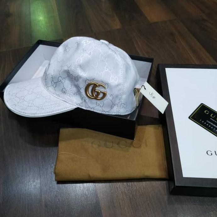 BISA DITAWAR TOPI PRIA MURAH~ TOPI BASEBALL GUCCI PUTIH MIRROR QUALITY SALE