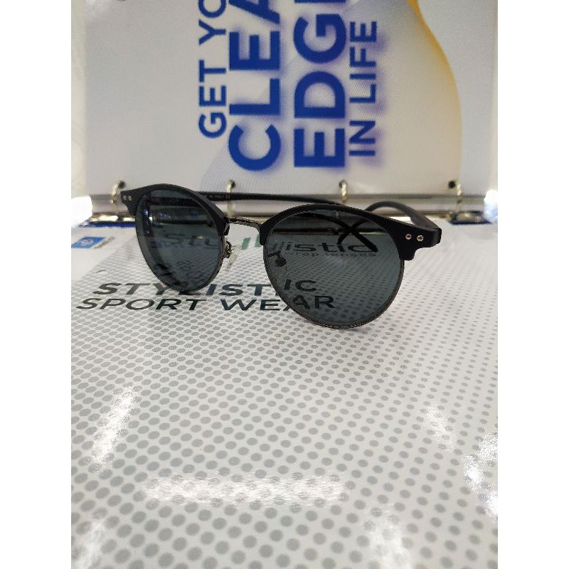 KACAMATA HITAM CLUBMASTER  LENSA POLARIZED NORMAL / MINUS