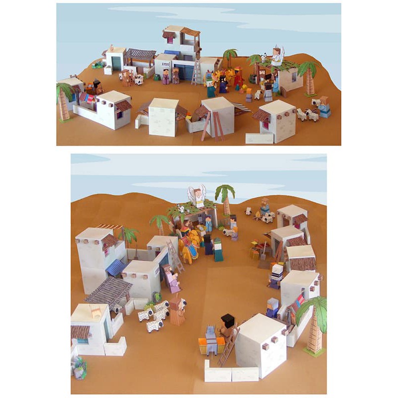 DIY Miniatur Papercraft Christmas Diorama - Diorama Natal Ver. 8  B