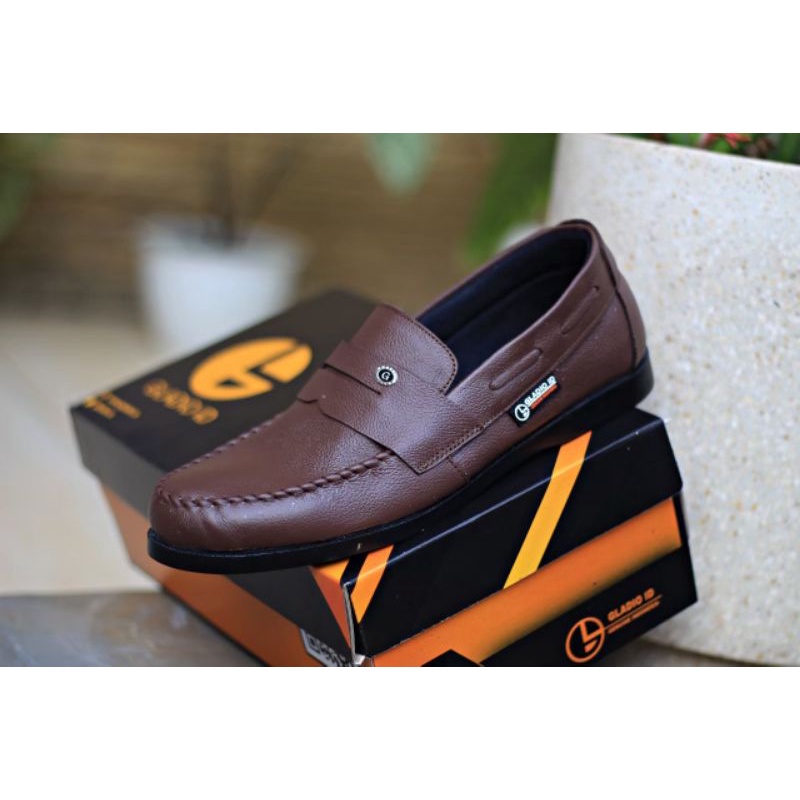 ENOZSTORE - SLIP ON KASUAL PRIA KULIT ASLI ORIGINAL SEPATU SLOP KEREN TRENDY COWO KEKINIAN