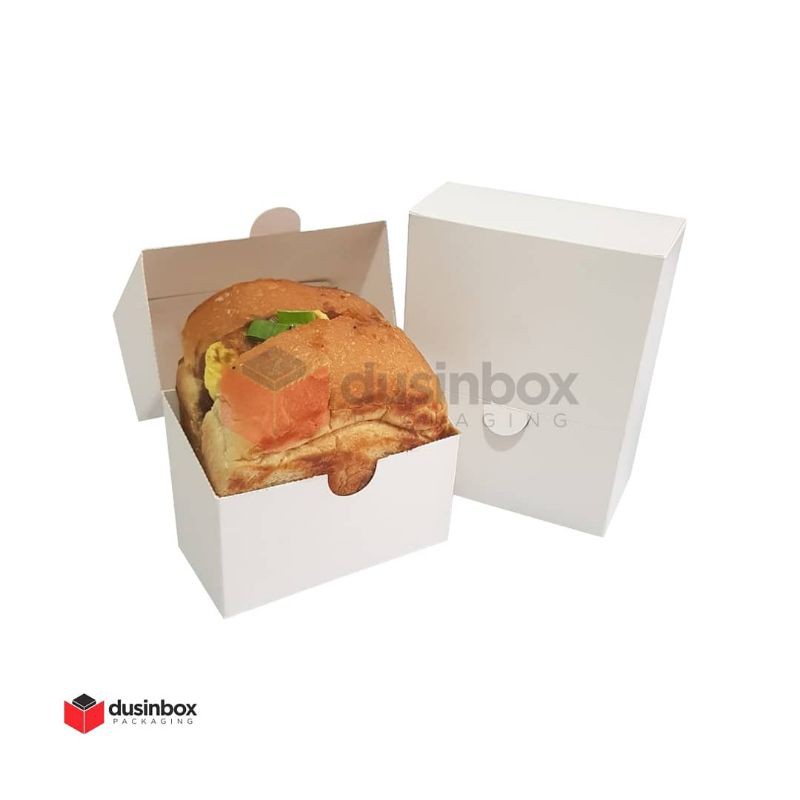 

Dus Box Toast Take Away Roti Bakar / Sandwich - Warna Putih (isi 100pcs)