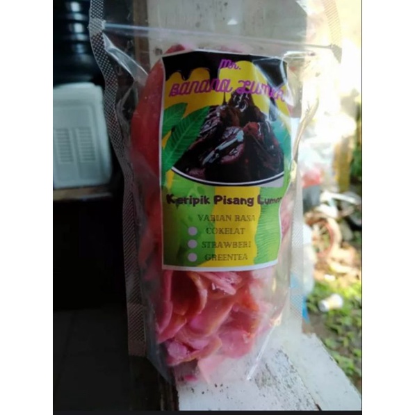 

keripik Pisang Lumer Rasa Strawberry Enak dan Renyah isi 125gram