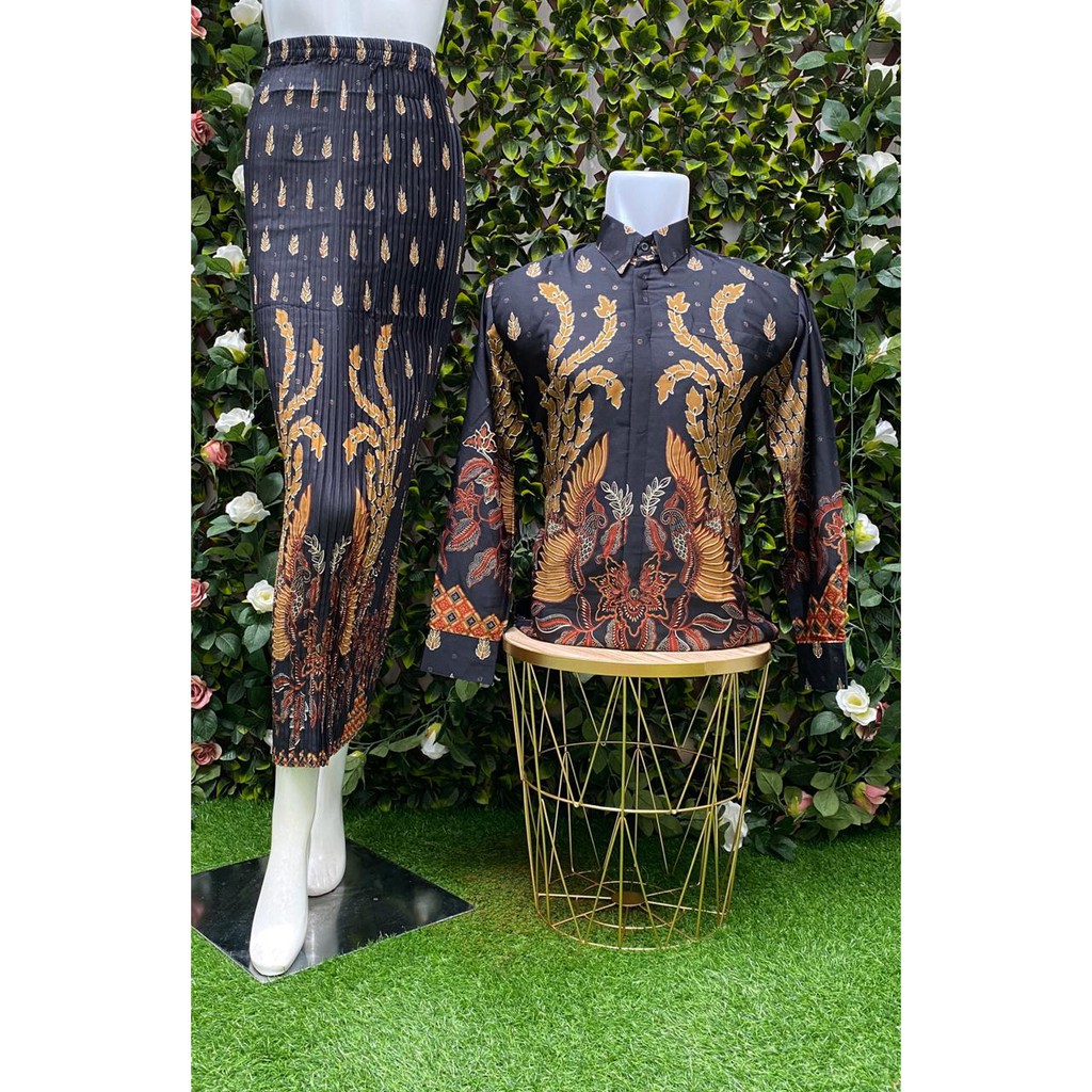 SET KEMEJA BATIK COUPLE (DOBI) / SET COUPLE KEMEJA ROK BATIK