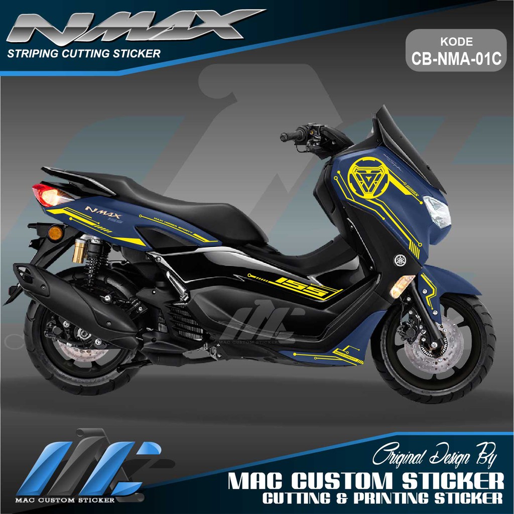 CUTTING STICKER NMAX NEW - STIKER NMAX 2020 - UNTUK NMAX BIRU - CB NMA 01