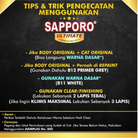 Cat Semprot Sapporo Ultimate S23 Orange Yellow / Sapporo Spray / Pilok / Pylox