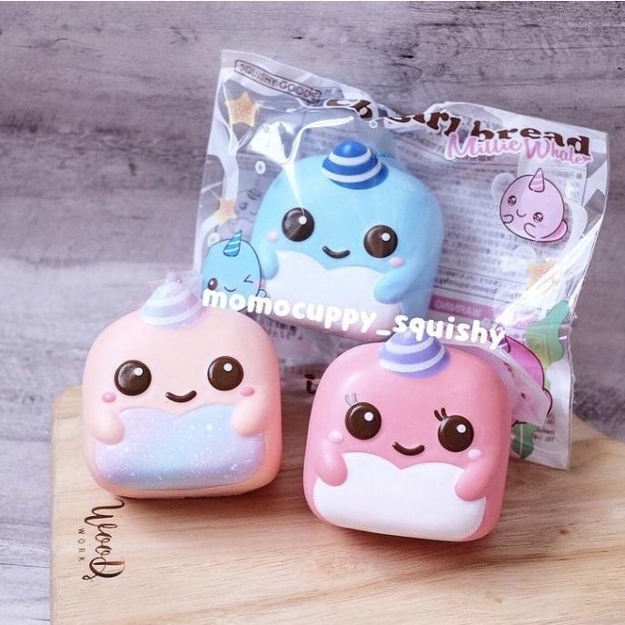 PROMO SQUISHY LICENSED millie billie chigiri whale chigiri bread