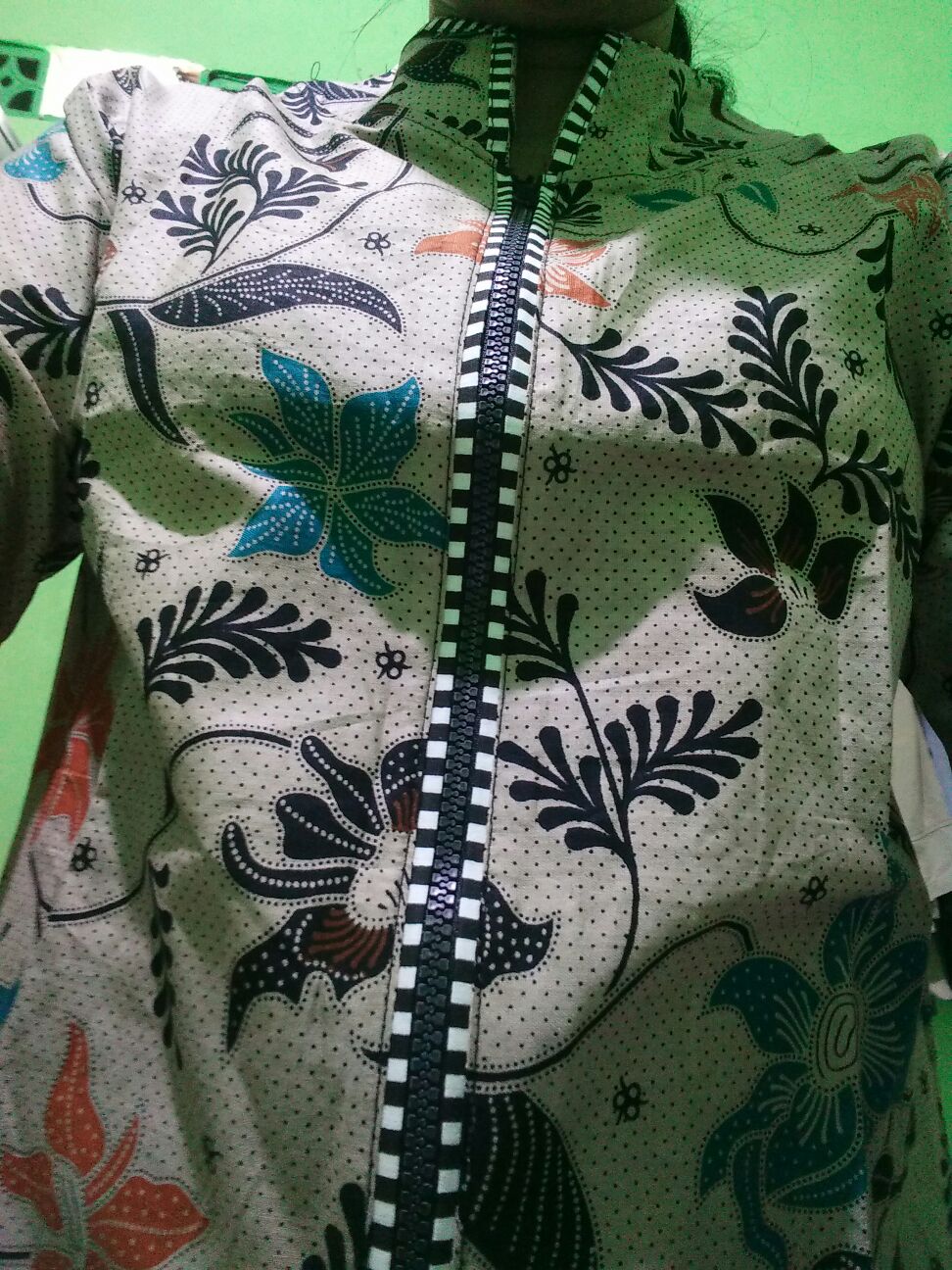 Tey-17 Batik Wanita Asj Sa Hrb026 Kenongo Kemeja Tosca Pendek Terbaru