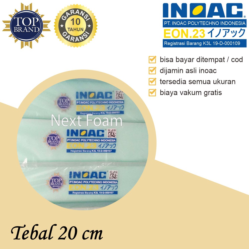 [Hanya Busa] Kasur Busa Inoac EON D23 Semua Ukuran Tebal 20cm Original Garansi 10 Tahun