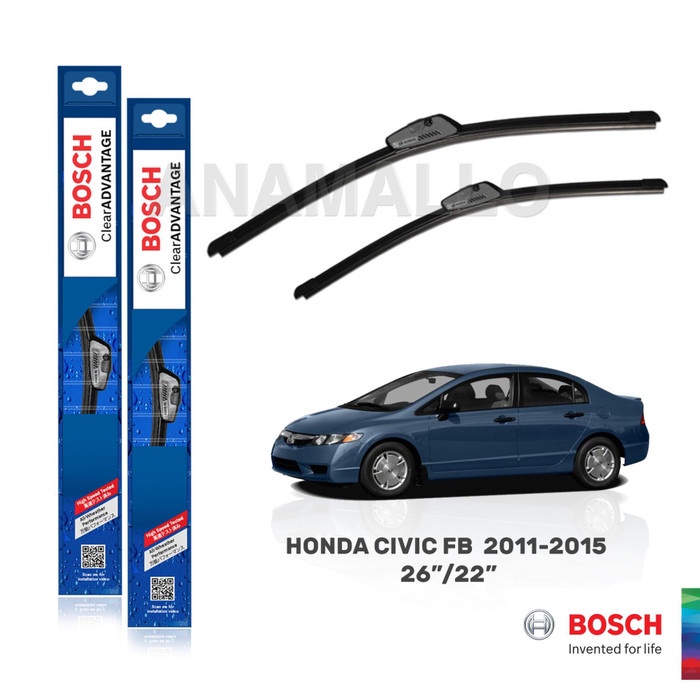 Wiper Blade Frameless Set for HONDA Civic 2011-2015 (26 /22)