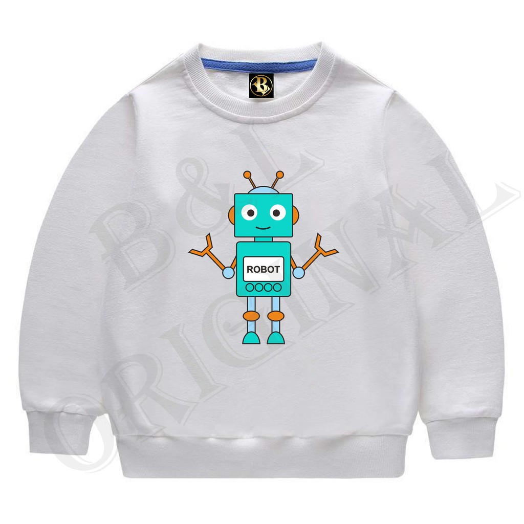 BS//COD//BAJU KAOS ANAK ANAK ROBOT TANGAN PANJANG GOOD QUALITY