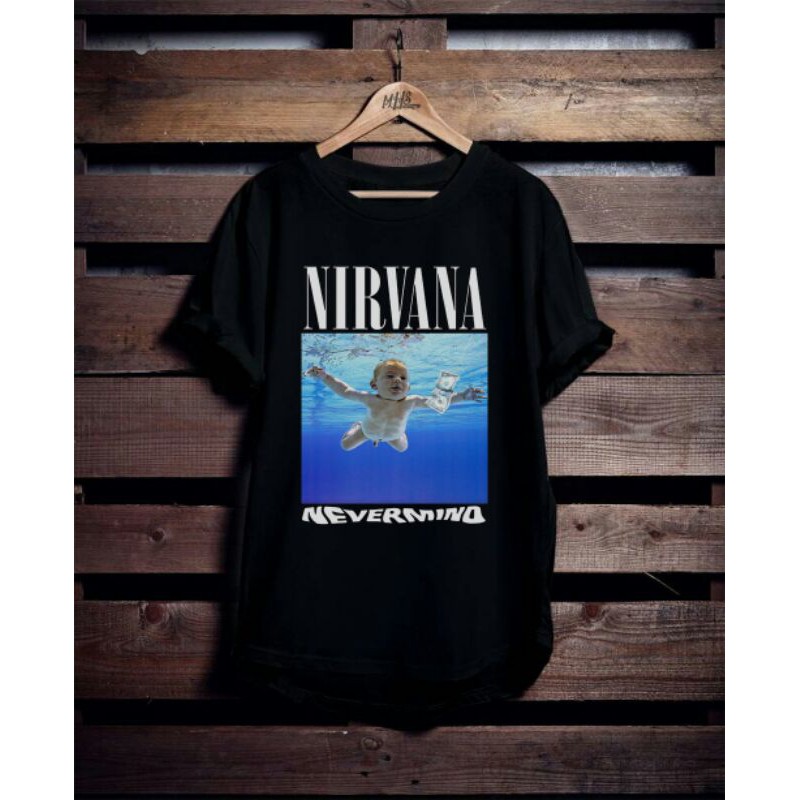 KAOS NIRVANA NEVERMIND-GILDAN-T SHIRT BAND MUSIK KURT COBAIN