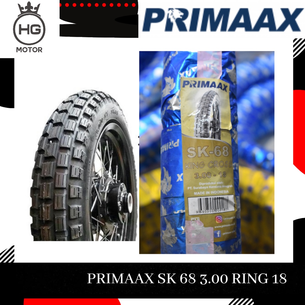 PRIMAAX PRIMAX Ban Luar semi Trail SK 68 3.00 Ring 18 Tube Type KING CROSS