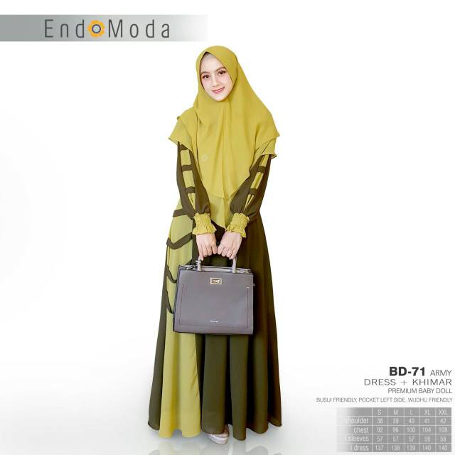 GAMIS ENDOMODA BD71 SATU  SET HIJAB