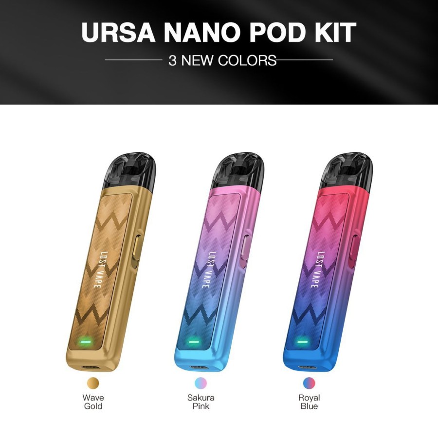 NEW COLORS OF URSA NANO POD DEVICE KIT 800MAH AUTHENTIC BY LOSTVAPE