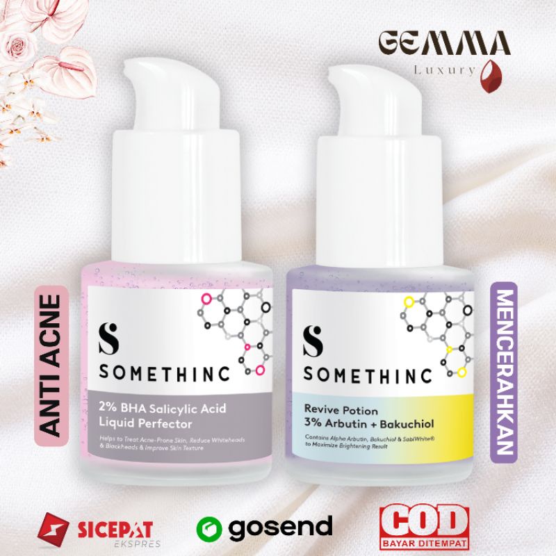 (GOSEND/COD) SOMETHINC REVIVE POTION 3% ARBUTIN + BAKUCHIOL SERUM MENCERAHKAN | 2% BHA SALICYLIC ACID LIQUID PERFECTOR SERUM JERAWAT