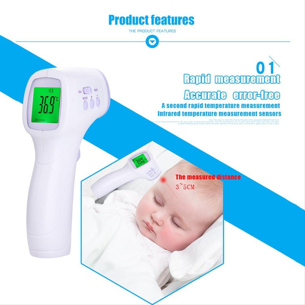 Thermometer LCD Digital Suhu Tubuh Termometer Non Contact Infrared