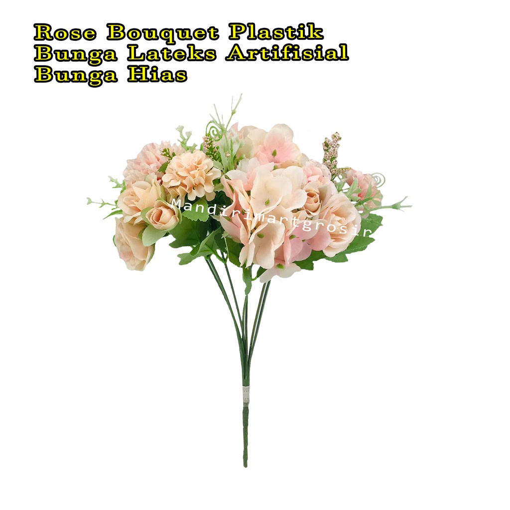 Rose Bouquet plastik * Bunga lateks artifisial * bunga hias