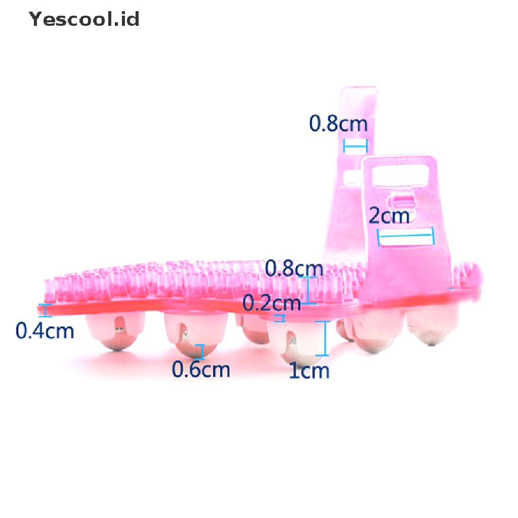 (Yescool) Sarung Tangan Pijat 7 / 9 Bola Roller Anti Selulit Untuk Pereda Nyeri Otot