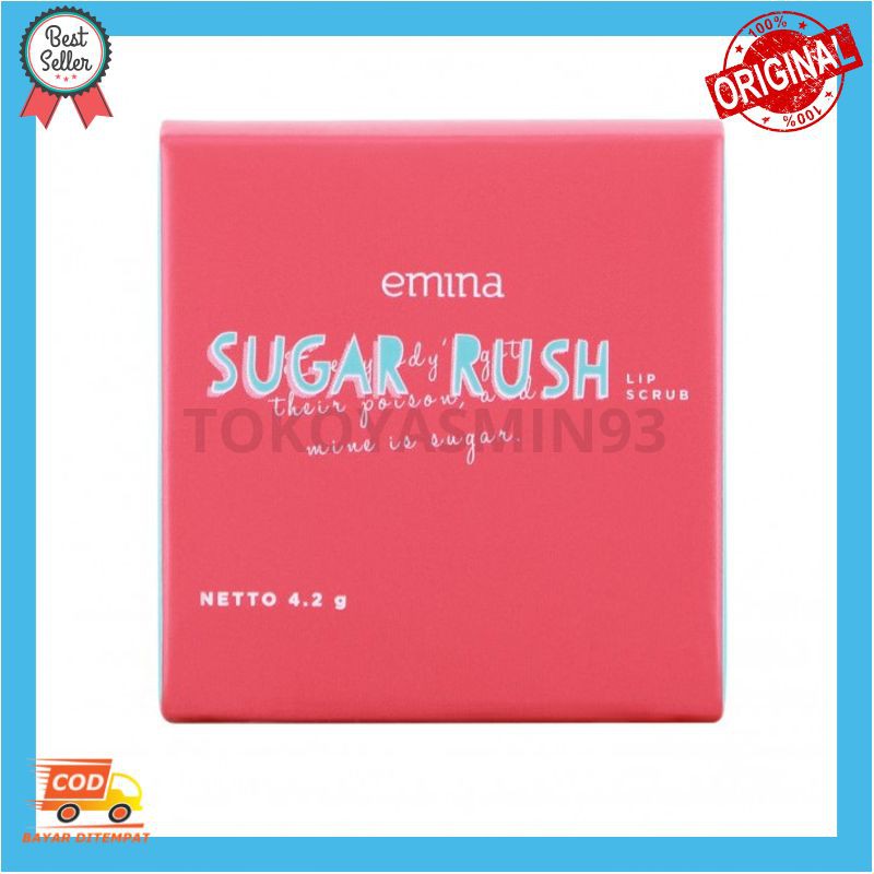 Emina Sugar Rush Lip Scrub 4.2 g Murah