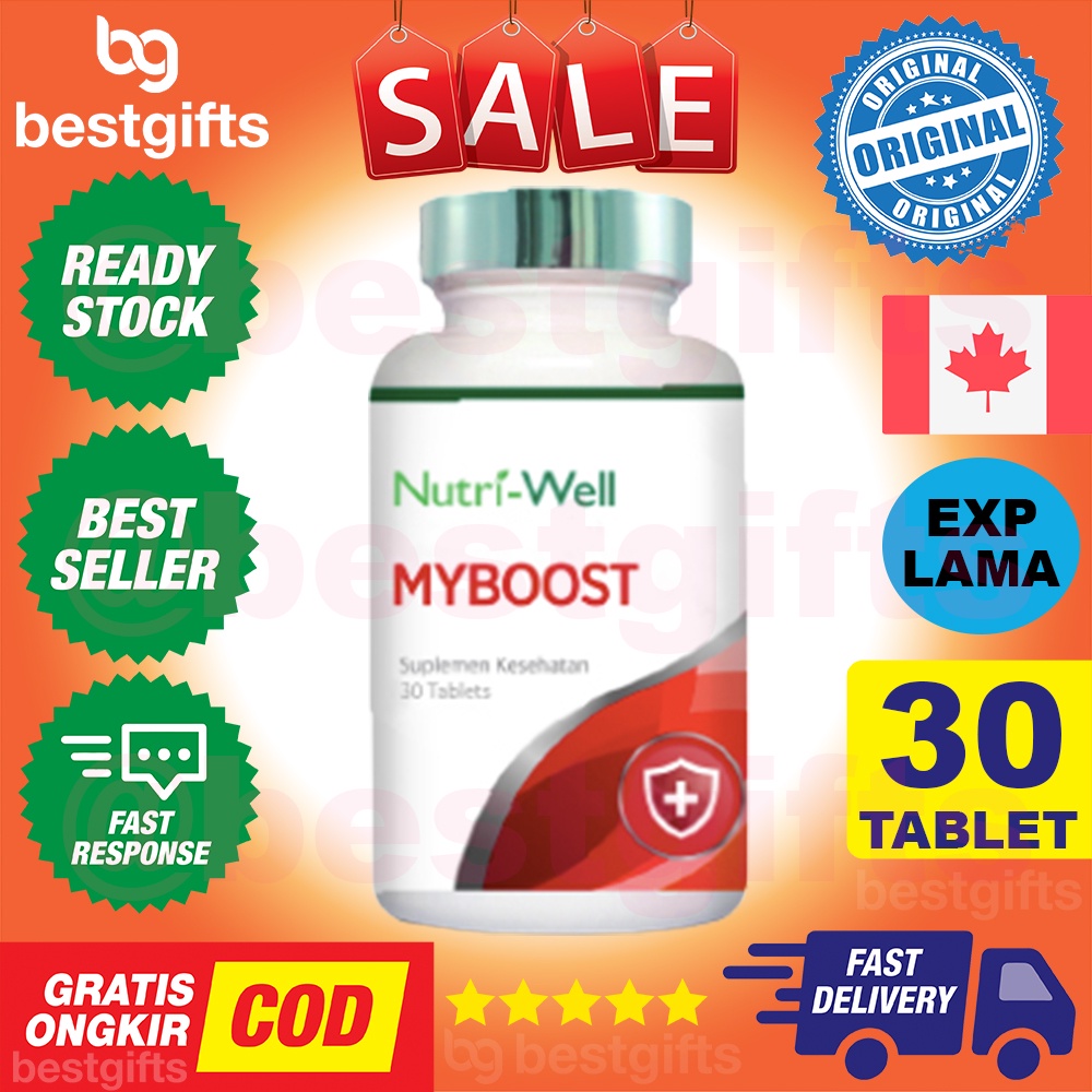 NUTRIWELL NUTRI WELL MYBOOST MY BOOST ANTIOKSIDAN DAYA TAHAN TUBUH CEGAH INFEKSI VIRUS FLU 30 TABLET