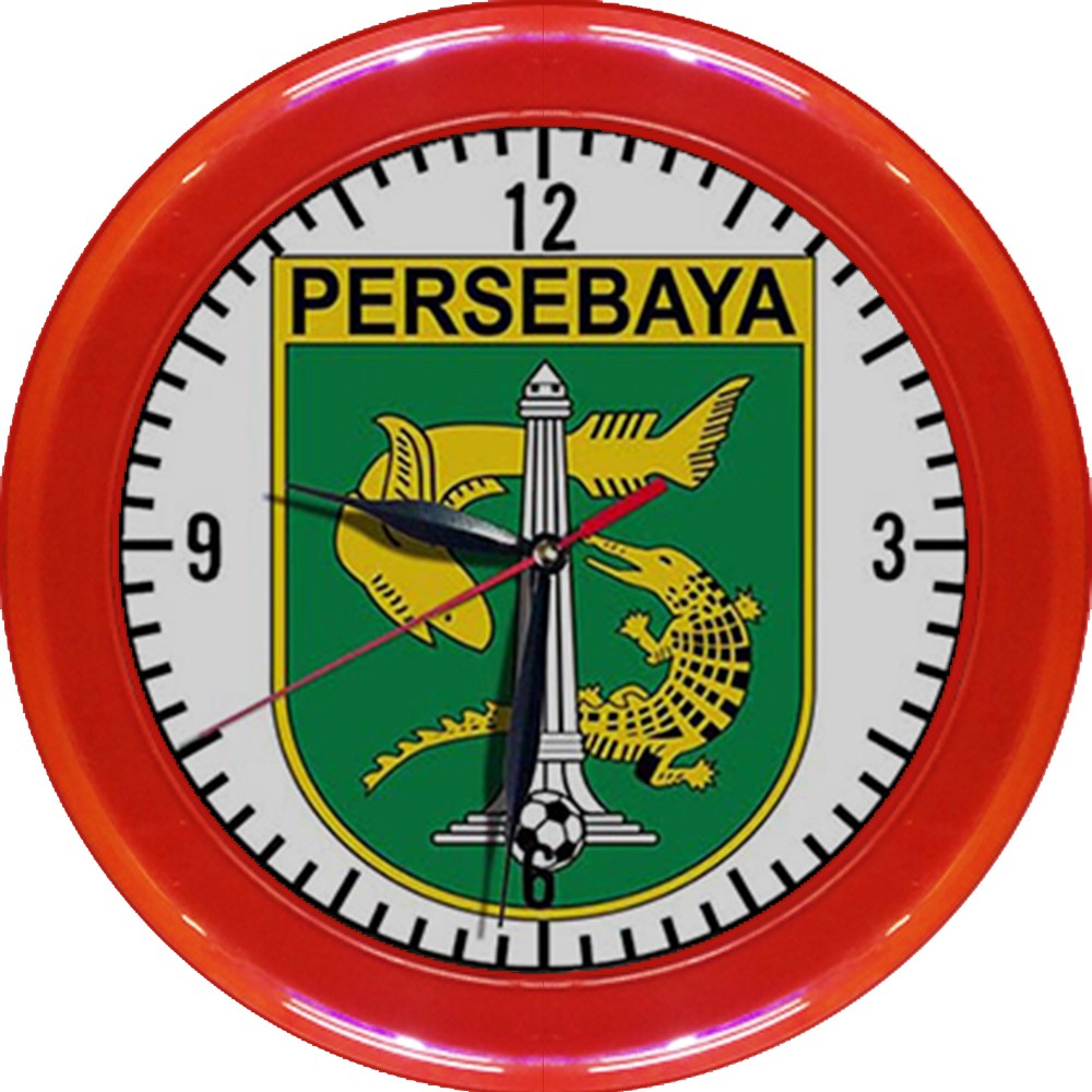 JAM DINDING PERSEBAYA 1   (DIAMETER 30CM)