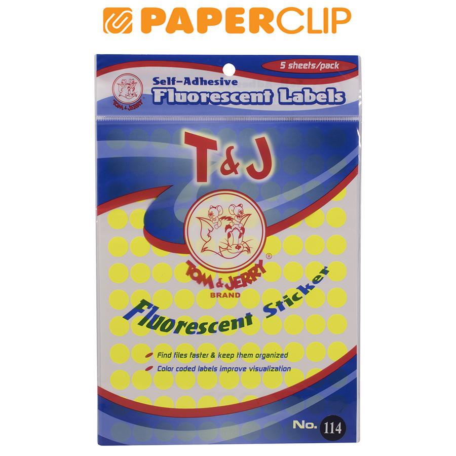 

LABEL TOM & JERRY NO.114 YELLOW