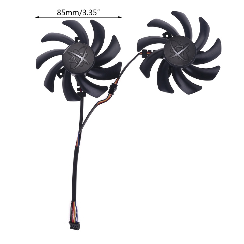 Bt 2pcs 85mm 480 /470Grafis 4Pin 0.35A VGA Cooler Fan Untuk XFX R9 390/390X 8G RX48