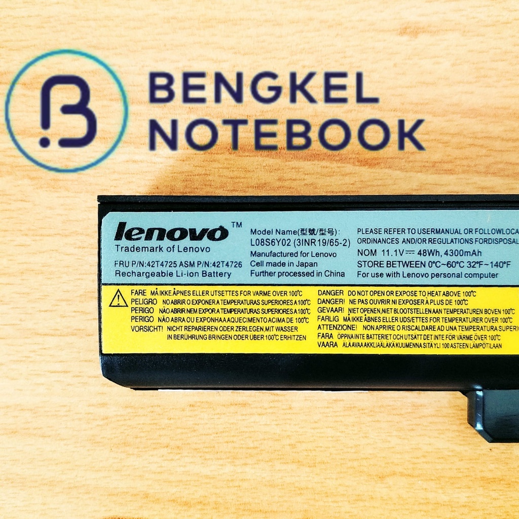 Baterai Laptop Lenovo Ideapad B450  G450 G450A G450L L09M6Y21 L09S6Y21 G450 G450A G450L B460 Z360 G430 3000 B550 B460 G555 G455 G450 G430 N500 G530 G550 Z360 42T4585 42T4586