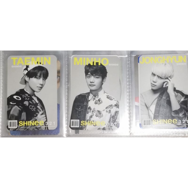 shinee 3 2 1 japan album pc / photocard - taemin, minho, jonghyun version
