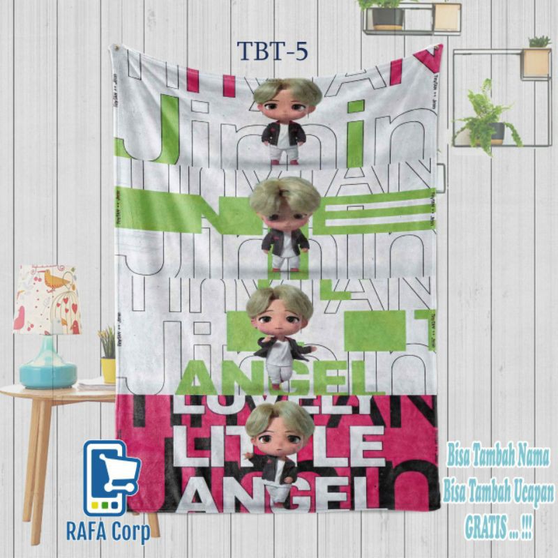Selimut karakter BTS tinytan - TinyTan - BTS tinytan all member - selimut custom BTS tinytan