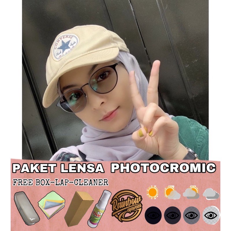 KACAMATA PAKET LENSA PHOTOCROMIC/MINUS ANTIRADIASI✅