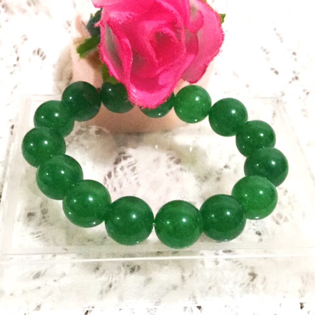 gelang giok permata giok hijo. coklat dan hitam