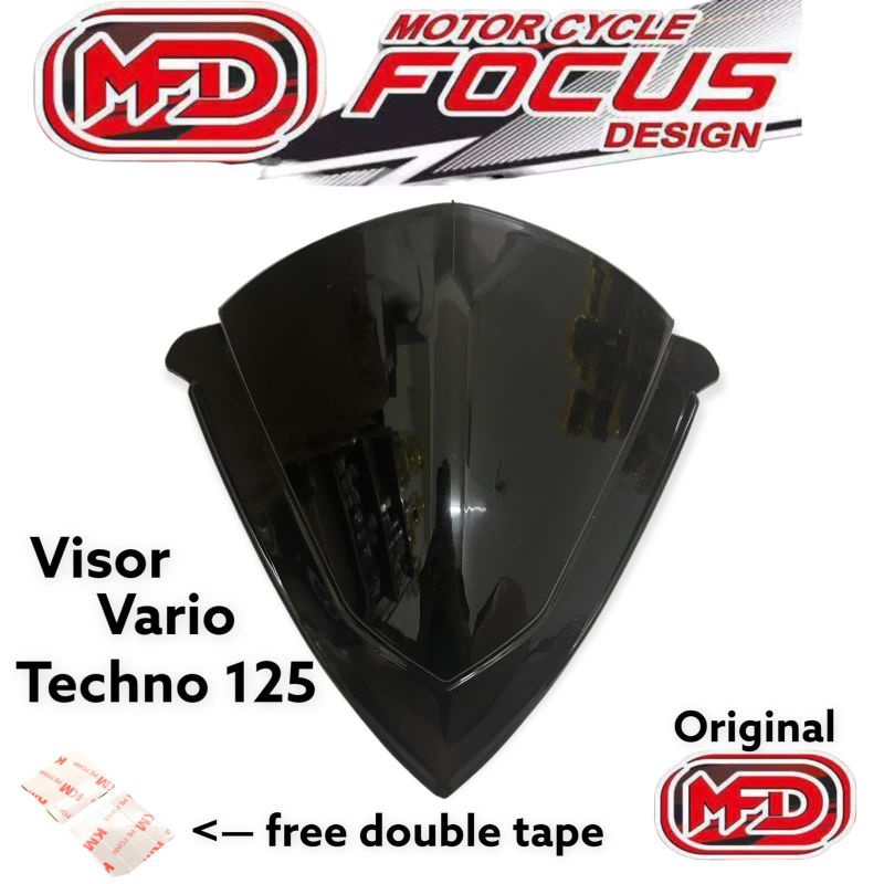 visor vario - visor vario old tecno 125 - windshield vario old 125 - visor vario jenong - Hitam(K3LH)