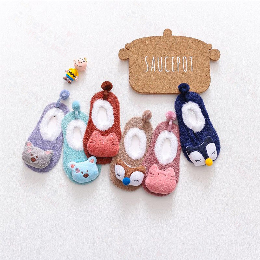 BEVAVAR Kaos Kaki Anak Bayi Anti Slip Kaus Kaki Bayi Motif Lucu