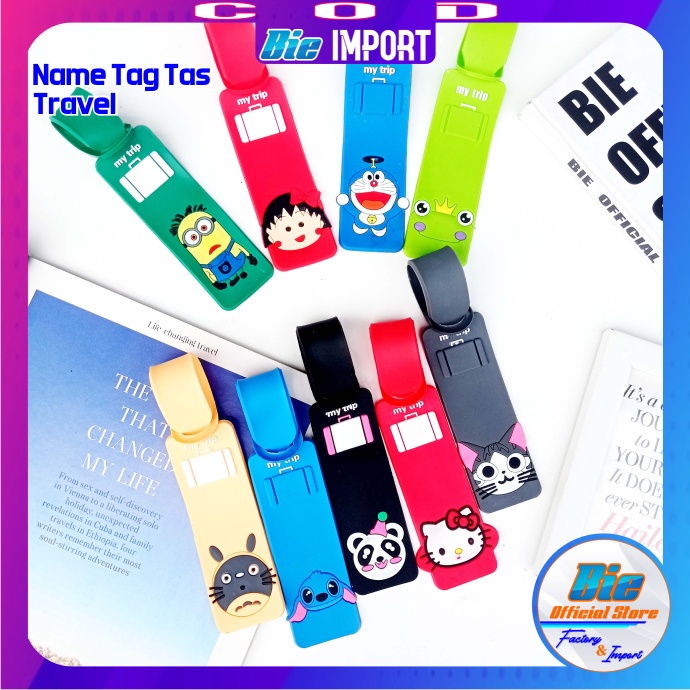 Gantungan Tas Travel Tag Koper Name Karakter Impor Best Seller