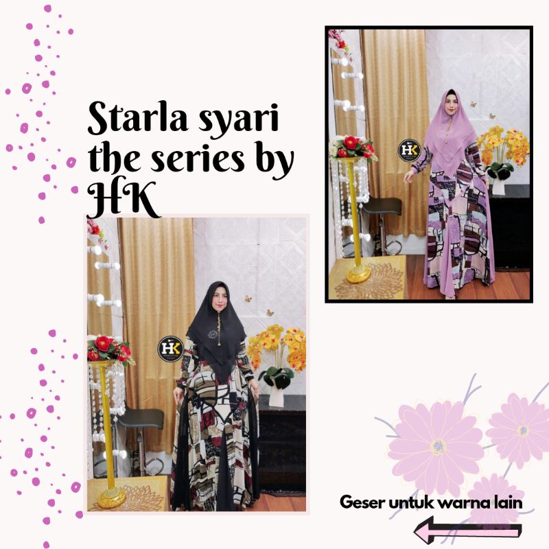 Gamis wanita terbaru/ Gamis syari terbaru/Starla syari the series by HK (READY)