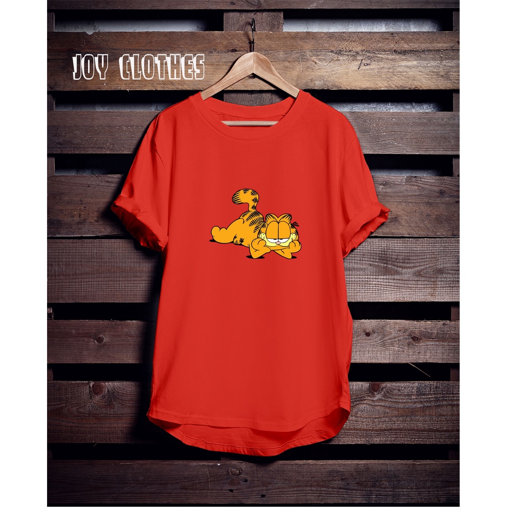 GARFIELD CHILL TSHIRT/ KAOS GARFIELD/ KAOS UNISEX GARFIELD RED