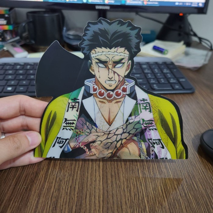 

STIKER 3D MOTION LENTICULAR ANIME - D0014 - Demon Slayer - Himejima