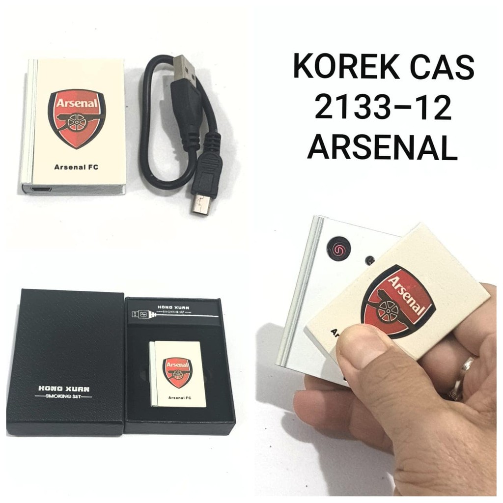 Hot Promo! KOREK API CAS USB ARSENAL 2133-12 KOREK ELEKTRIK CHARGER LIGHTER Baru!