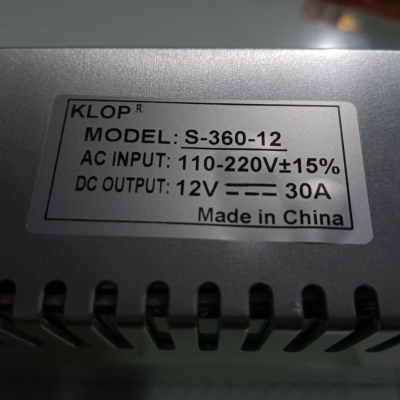 POWER SUPPLY 12V 30A