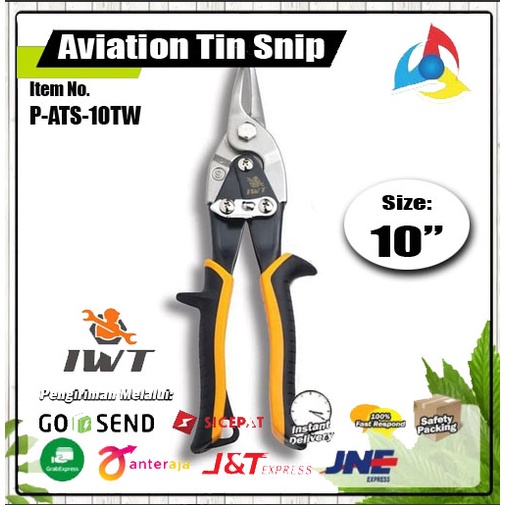 Gunting Seng Baja Ringan Gunting Holo Aviation Tin Snip IWT P-ATS-10TW