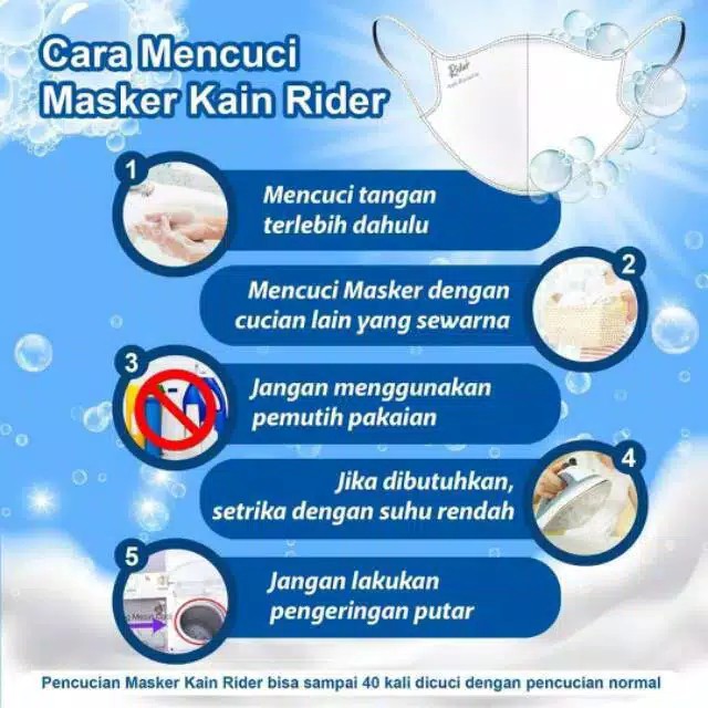 gos RIDER MASKER HIJAB Anti Bacteria Halus 100% Original